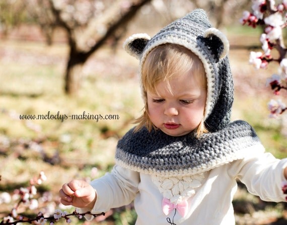 pattern crochet animal cowl hooded Cowl Pattern   Bear Hooded Hooded Cowl Crochet Pattern Baby Crochet