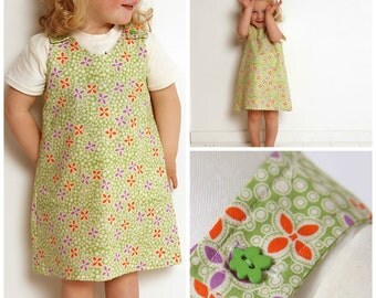 Pinafore Dress sizes 6 months - 4 years - PDF Sewing Pattern