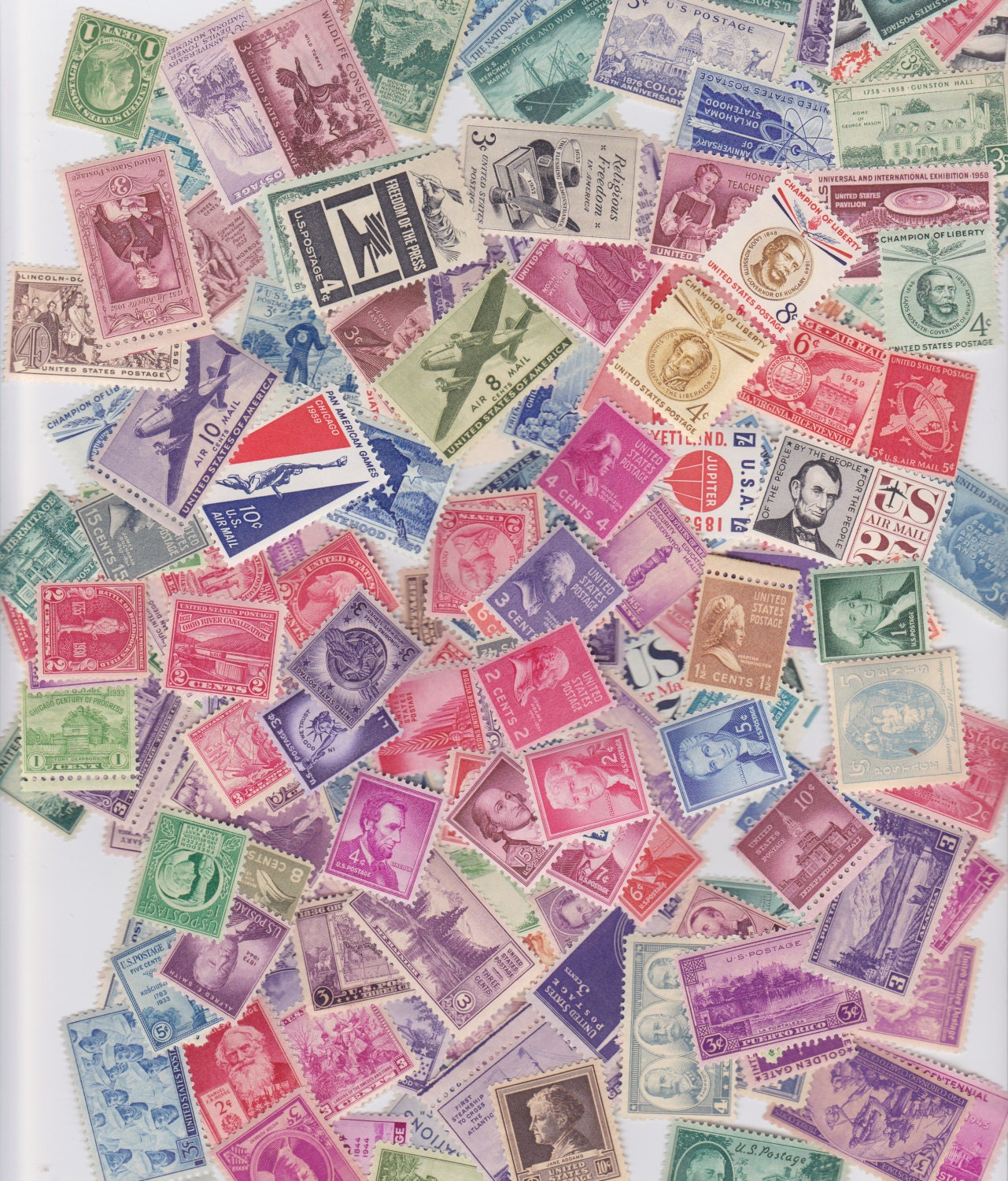 Mint US Postage Stamp Collection 180 Different Stamps