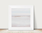 beach photograph, ocean photograph, nature photography, beach decor, soft, minimalist, pastel, blue, blush, peaceful