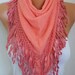 Coral Knitted Scarf, Winter Scarf, Shawl Lace Oversized Bridesmaid Bridal Accessories Gift Ideas For Her Women Fashion Accessories