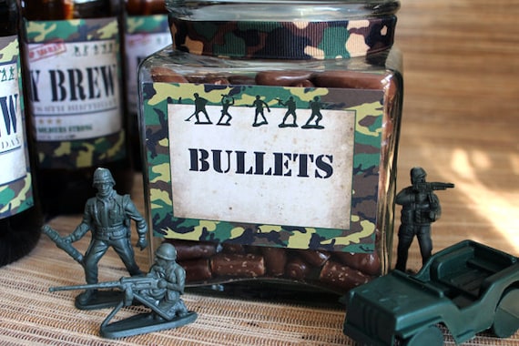 Army Men Party Labels - INSTANT DOWNLOAD - Editable & Printable Birthday Party Decorations by Sassaby Il_570xn