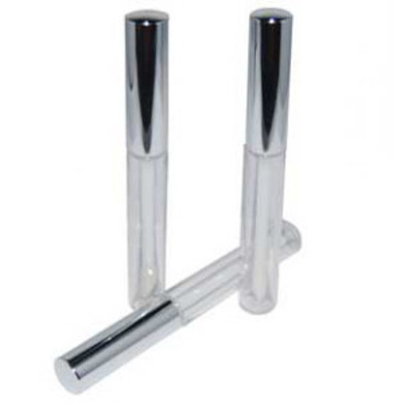 wand container gloss sponge lip mL Applicators Shiny Silver Gloss Sponge With Tubes Clear Lip Wand