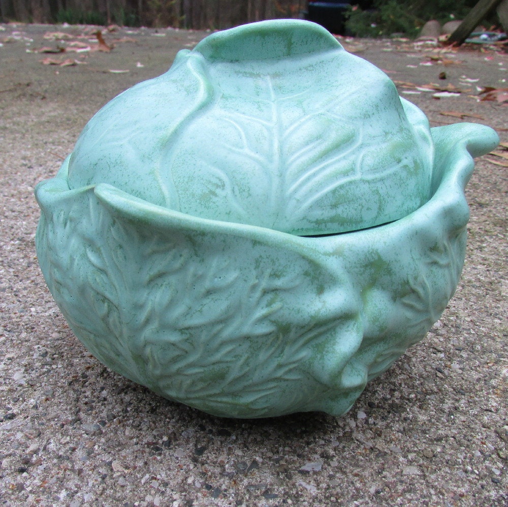 Vintage Cabbage Bowl with Lid Haute Juice
