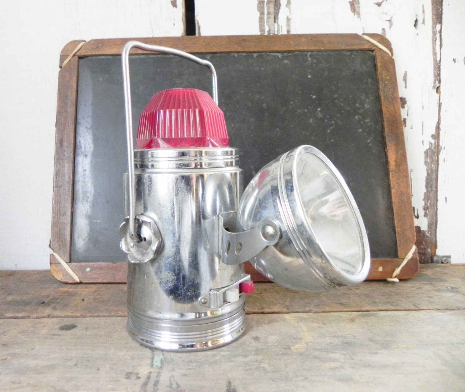 Vintage 1950s Ash Flash Railroad Style Flashlight Lantern