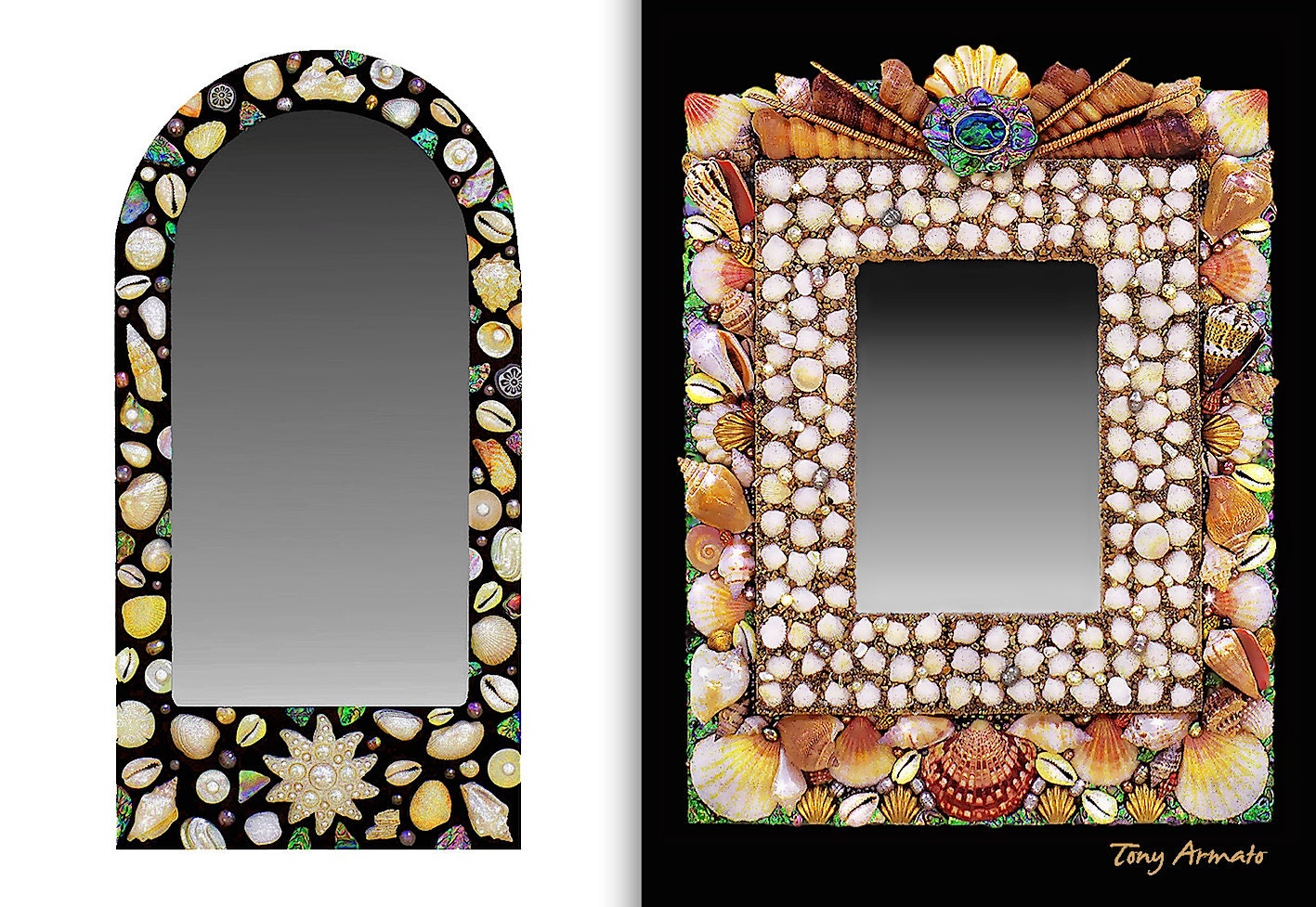 CUSTOM Made Shell Mirrors Designed To Your Size Color