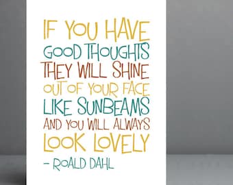 Roald Dahl Quote - The Twits. Typography Print. 8x10 on A4 Archival Matte Paper