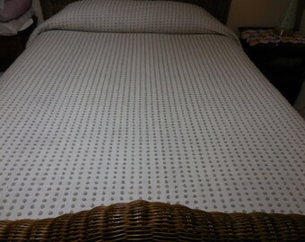 wedding ring woven full white bedspread