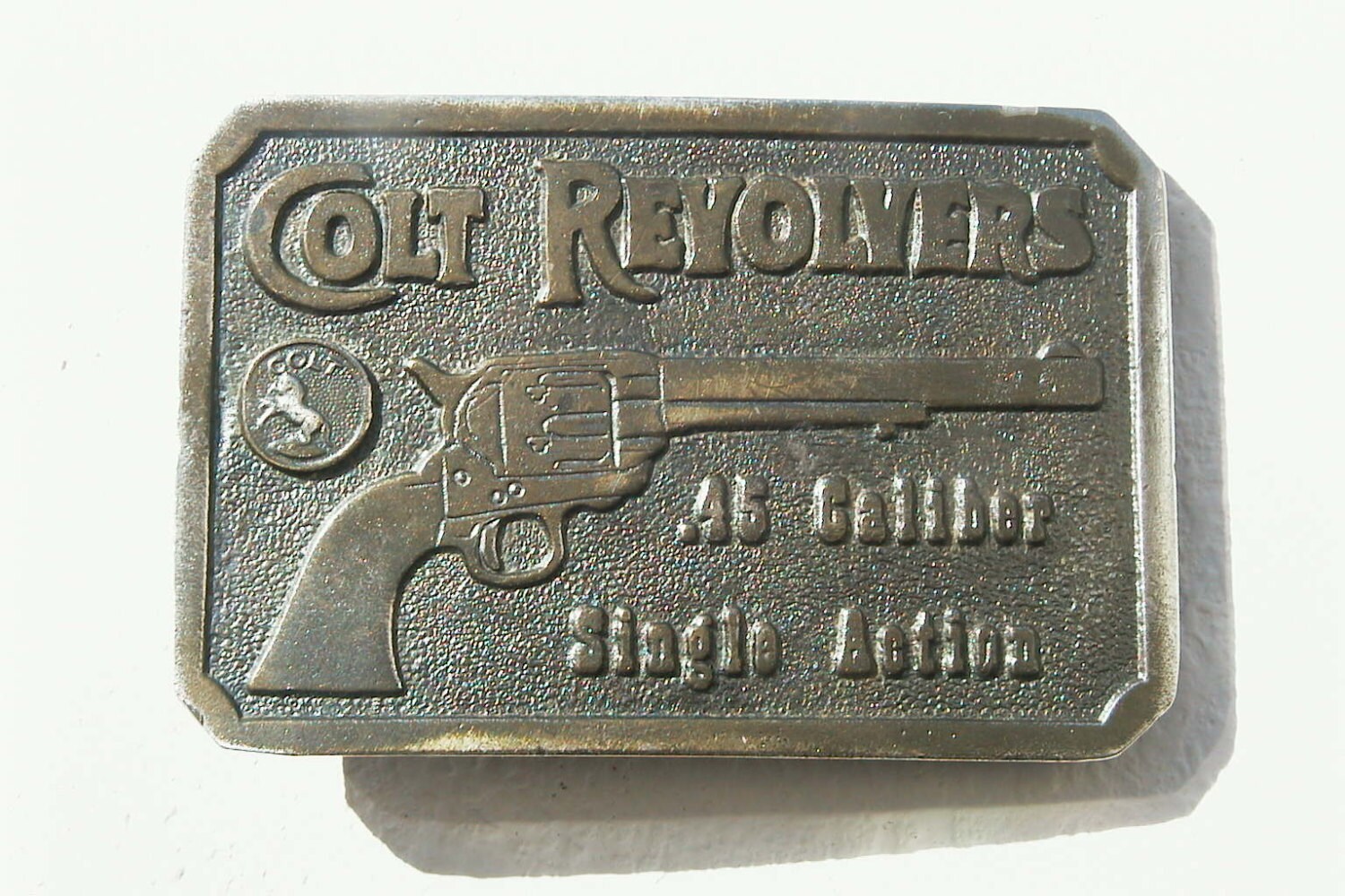 Vintage 1973 COLT REVOLVERS Belt Buckle James Lind by
