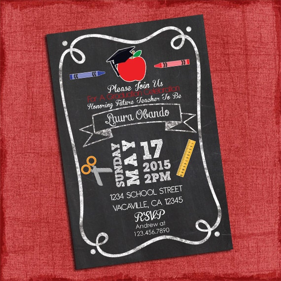 Teacher Graduation Invitations 4