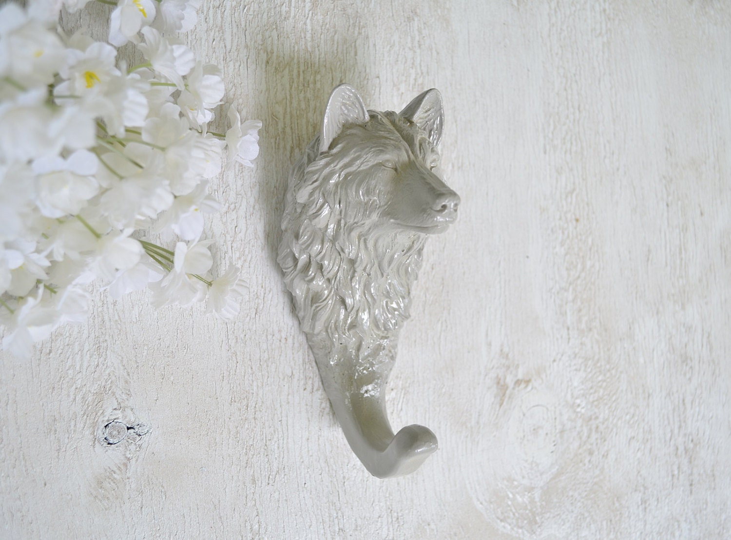 Wolf Dog Head Hook Resin Hook Coat Hook Robe Hook Dog