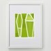 LAST CHANCE - Bright Green Abstract Geometric Art Print - Mid Century Modern Wall Art - 5x7, 8x10, 11x14 Artwork