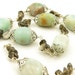 Amazonite Gemstone Necklace - Wire Wrapped - Sterling Silver - Chunky Necklace - Blue Green - Artisan Jewelry