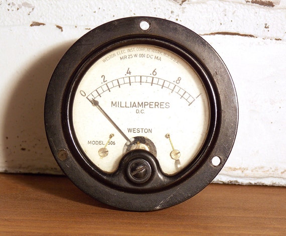 Vintage Milliamperes Meter Gauge Weston Electrical by j3decor