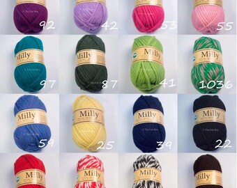 SALE Super Chunky Knitting Yarn 100% Wool Milly by thefeltbox Knit and Felt 50 g 1.7oz Many Colours available