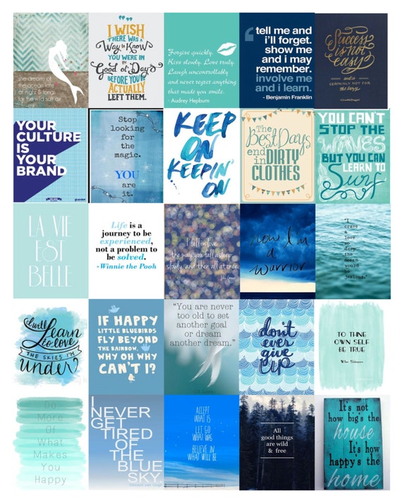 blue quote planner stickers by digididigitaldesigns on etsy