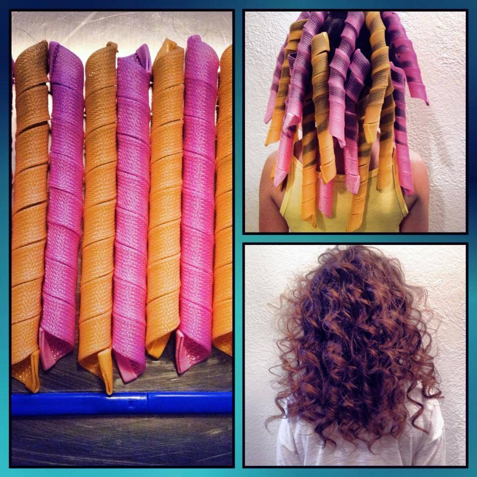 Set of 10 Spiral Curlers and a Hook 1/2 by OwlLittleChic on Etsy