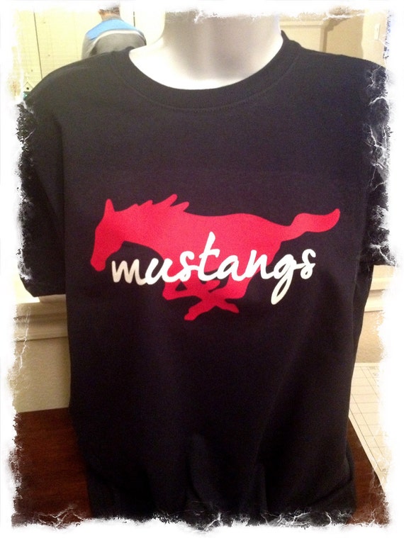 mustang football t shirt