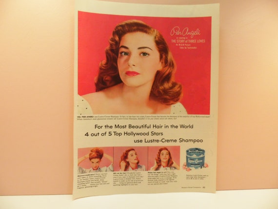 1950s Shampoo Advertisement Lustre Creme Pier by DottieDigsVintage