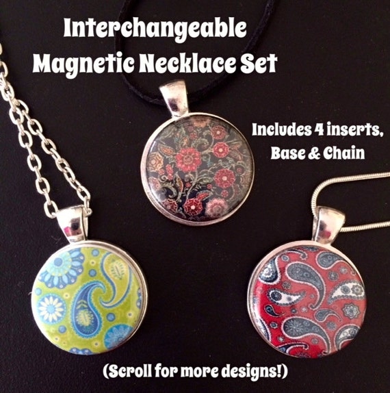 Interchangeable Necklace OR Bracelet with 4