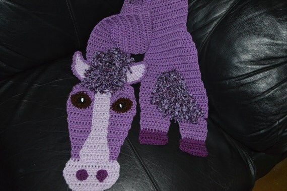 crochet horse scarf pattern for Crocheted Etsy on Scarf DebbiesCraftBox Horse by