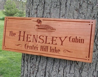 Cabin Sign, Lakehouse Sign, Family Name Sign, Benchmark Custom Signs, Rustic Wedding Sign, Rustic Home Décor, Benchmark Signs Cherry TD