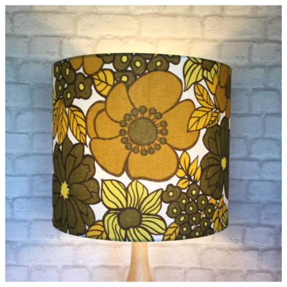 Lamp Shade Vintage 1970s Fabric Standard Lamp Various Sizes