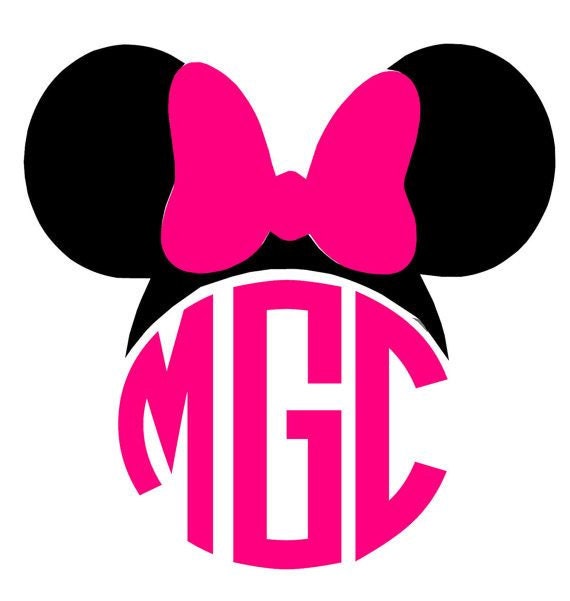 Download Minnie Mouse or Mickey Mouse Monogram Car by ShesheVinylandThings