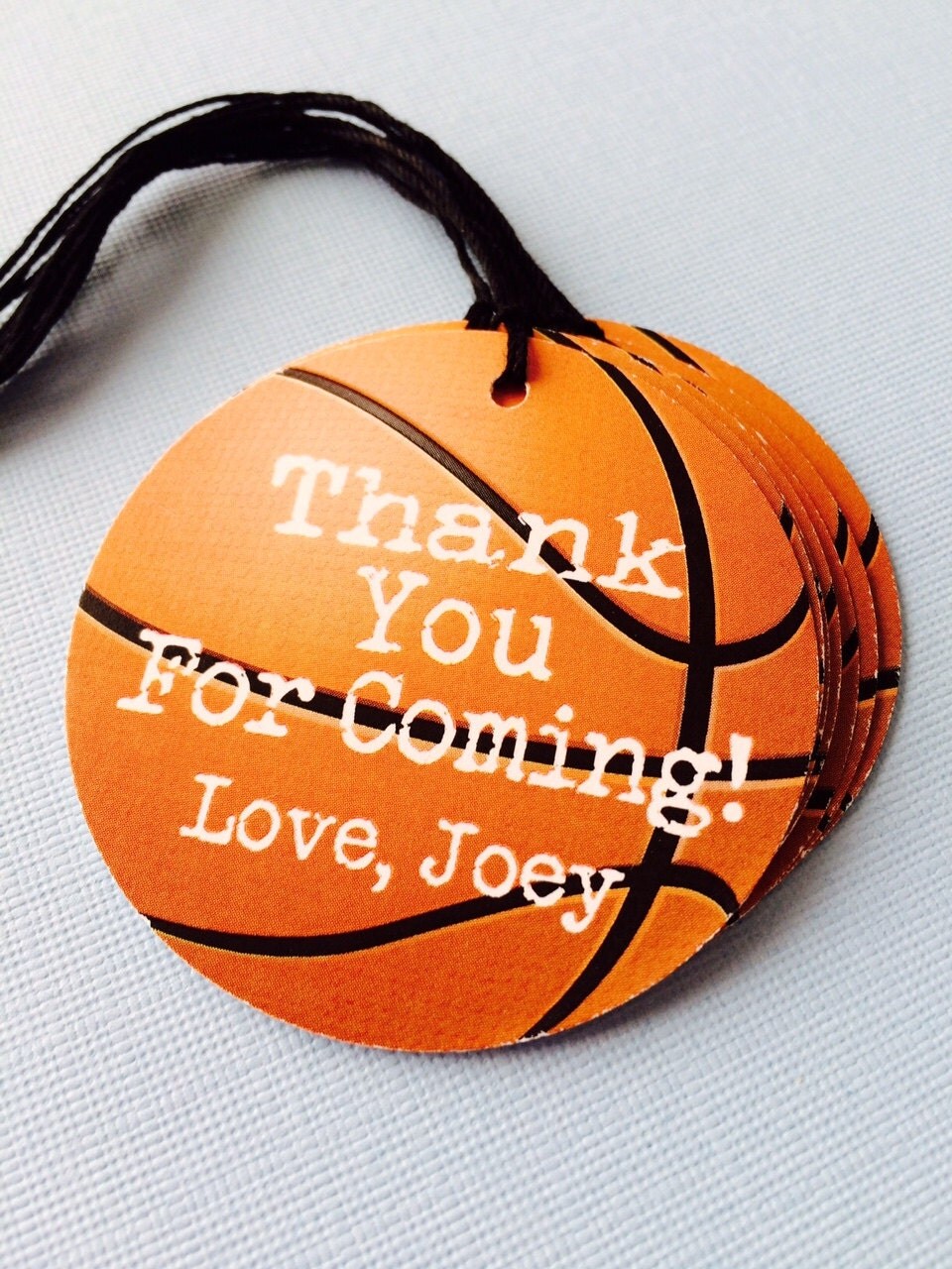 Basketball Themed Party Favor Tags