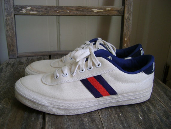 Vintage 1980s Bancroft Striped Tennis Shoes//Size 7