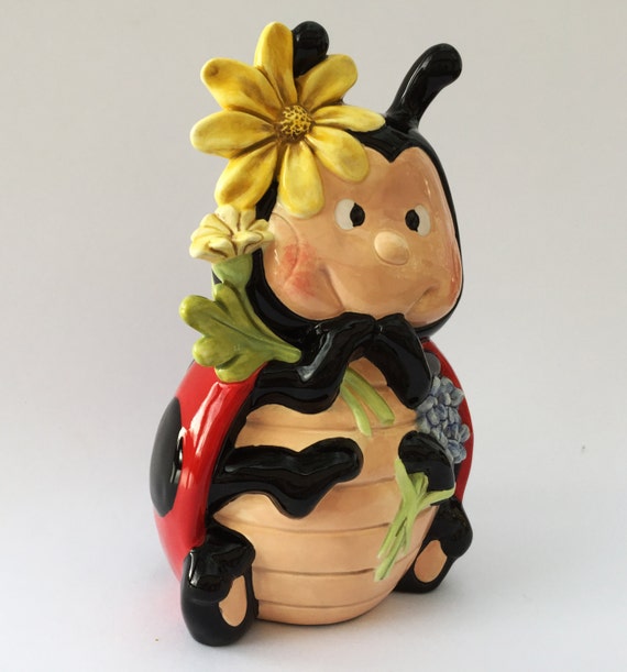 Ladybug figurine garden decoration
