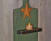 Primitive Wall Decor Candle Decor Upcycled Cutting Board