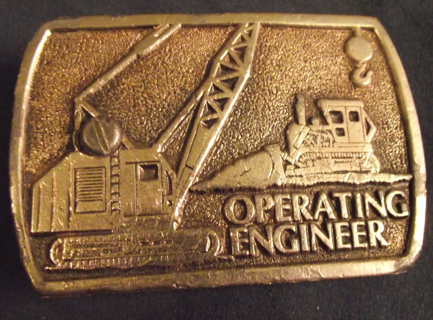 Wyoming Studios Operating Engineer Belt Buckle by AprilsBricBrac