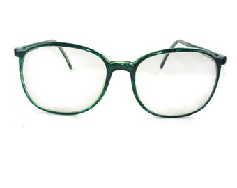 1980s Green Glasses or Eyegrasses Frames