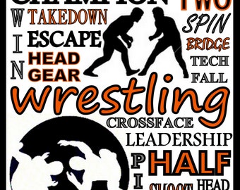 Download Wrestling Print custom wrestling poster wrestling team
