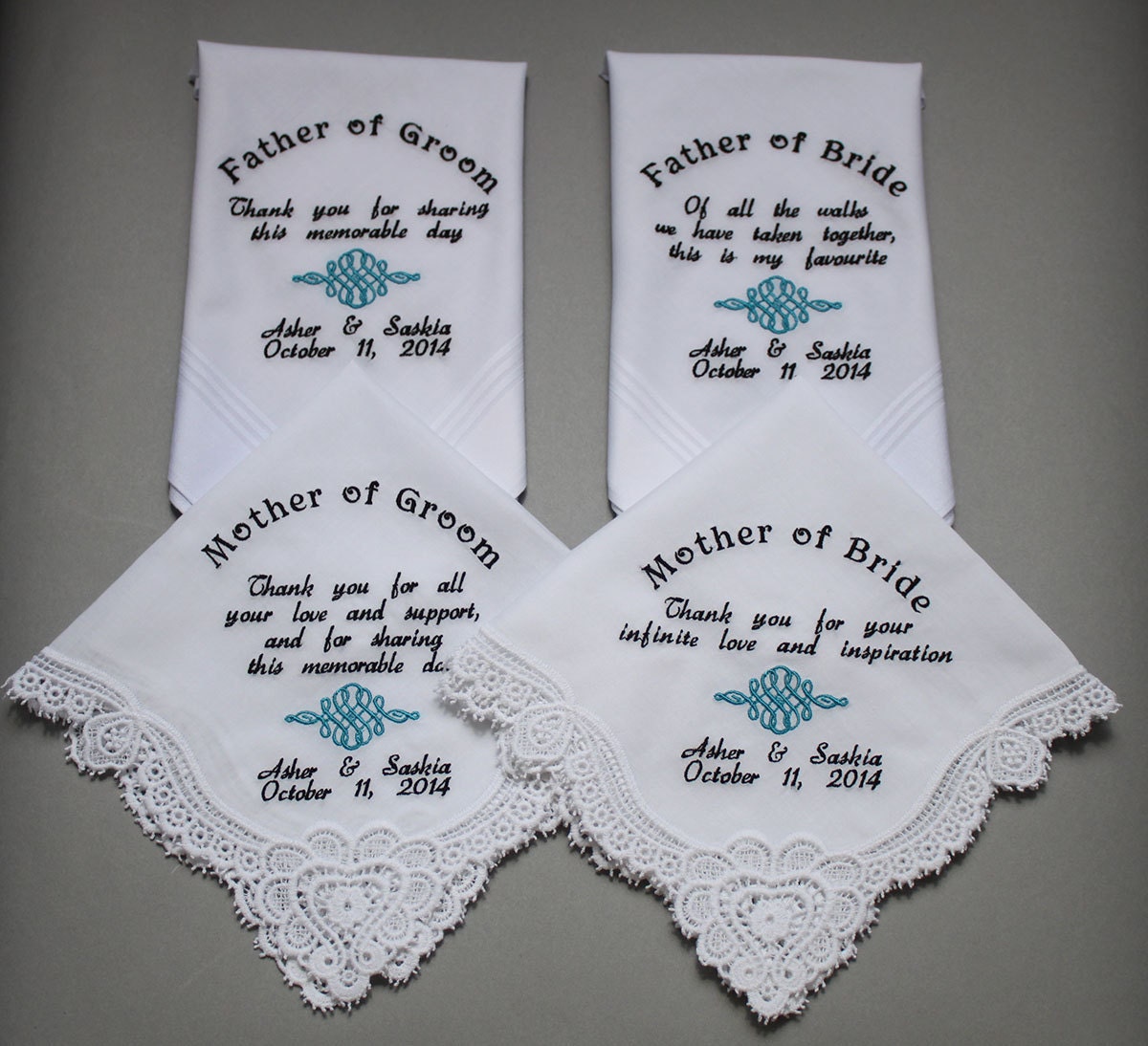 4pcs personalized wedding handkerchiefs embroidered to by sophieli 4pcs personalized wedding handkerchiefs embroidered to by sophieli
