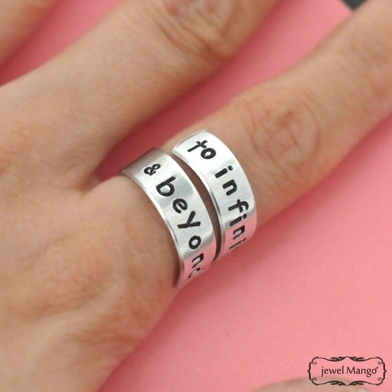 To infinity and beyond ring, Custom Ring, Personalized Ring, Infinity ...