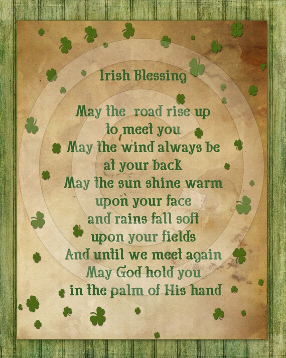 Primitive Irish Blessing Poem St Patrick Feedsack Feed Sack