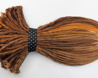 Full Set Ginger Mix Crochet Dreads Extension. Single, Double Ended Dreads or Mix, 20 inches.