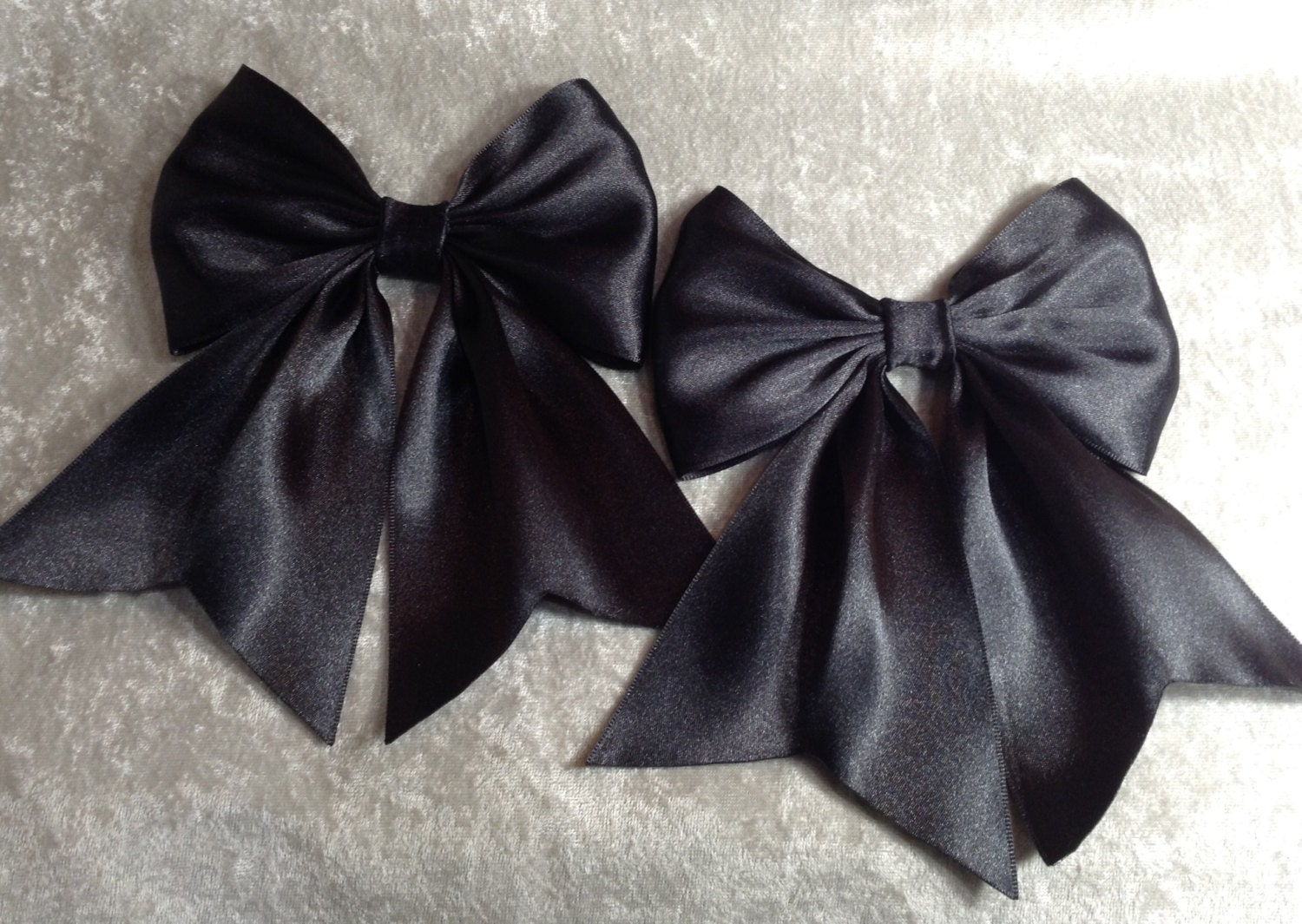 Pair of Black Anime inspired Hair bows Anime bows large