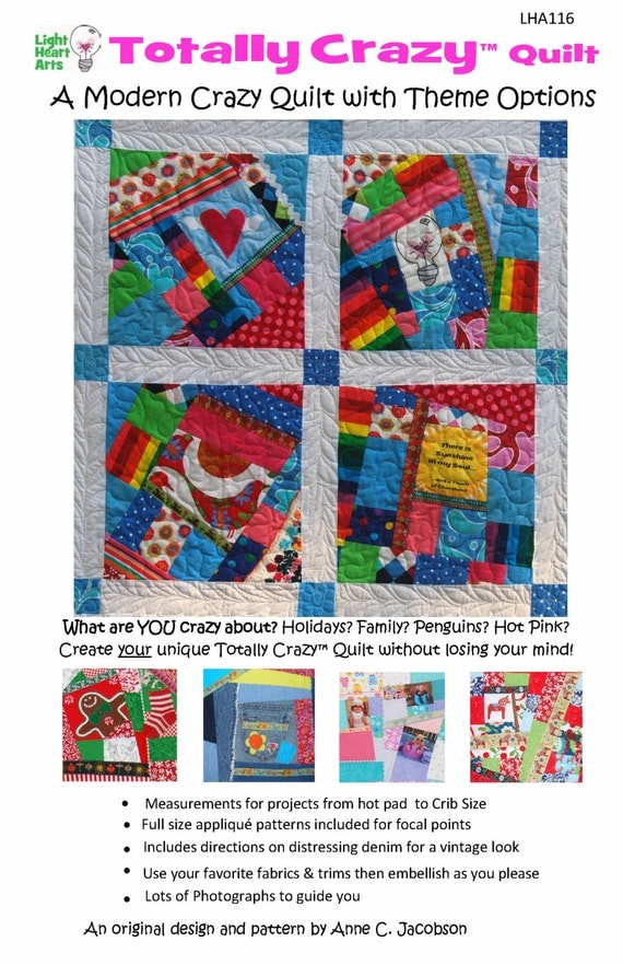 Crazy Quilt Instructions Totally Crazy Quilt downloadable