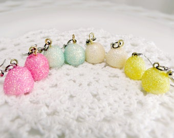 Gumdrop Charm Earrings Kawaii Polymer Clay Candy Charms Sweet Lolita Jewelry