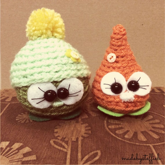 Forrest and Jenny - Peas & Carrots Cuties -  Amigurumi Crochet mini