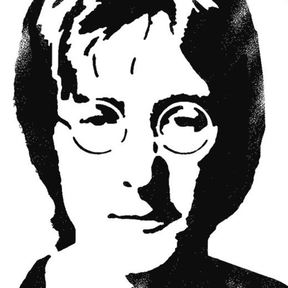 John Lennon Stencil Art Stencil Décor stencil Painting