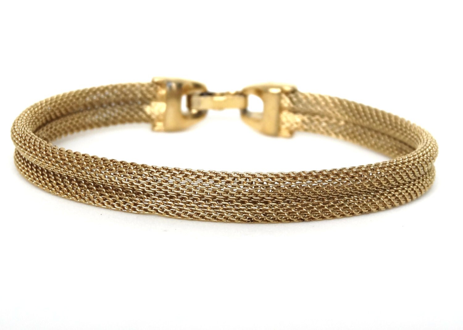 vintage gold mesh bracelet