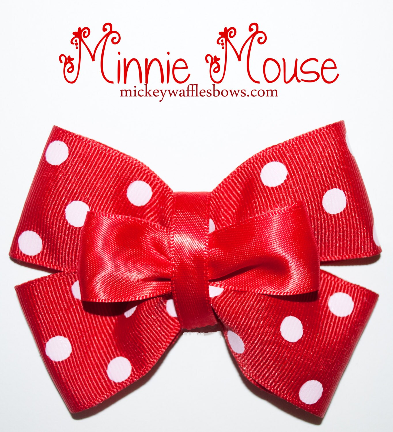 Minnie Mouse Hair Bow by MickeyWaffles on Etsy