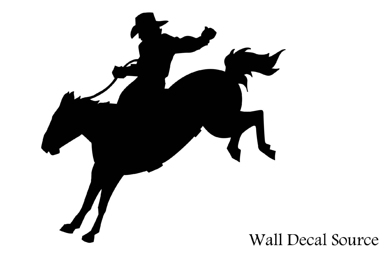 Cowboy on Horse Vinyl Wall Decal Boys Wall Decal Western