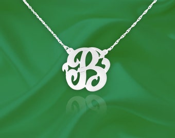 Initial Necklace Sterling Silver Personalized Name Initial Necklace with Initial of Your Choice - Made in USA