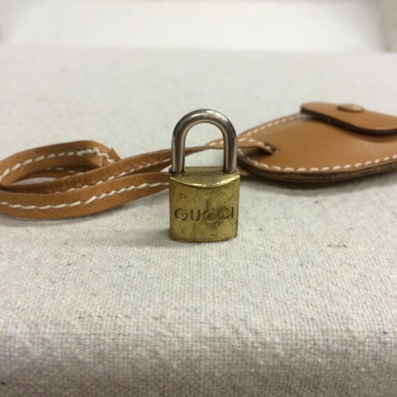 vintage Gucci suitcase lock // brass lock with keys by expvintage