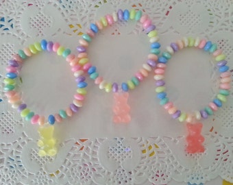 Sweet Candy Gummi Bear Bracelet - Decora Kawaii